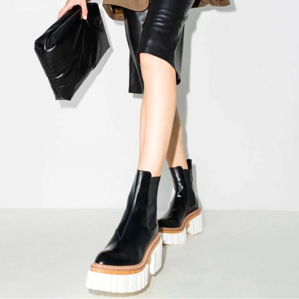 Stella McCartney Emilie Boots in Patent Alter Leather
